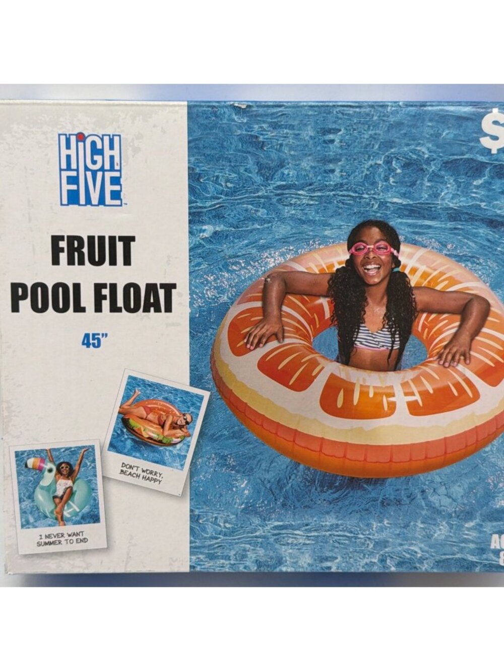 High Five Fruit Pool Float 45" Inflatable For Ages 8+